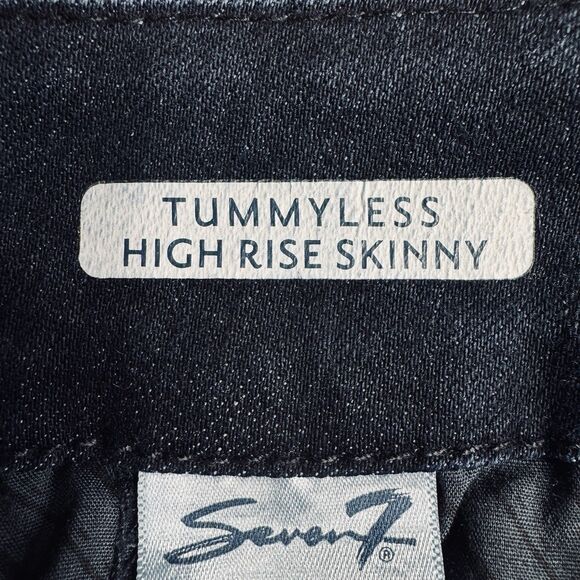Seven7 Tummyless High Rise Skinny Jeans 12 (33x28.5) Blue Stretch Denim Womens - Picture 5 of 10